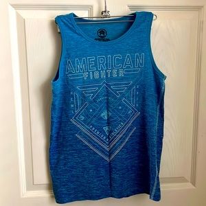 NWOT Big boy’s American Fighter tank top, size medium, color blue-multi